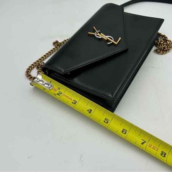 Women's Saint Laurent YSL Cassandre leather chain wallet made in Italy - Picture 16 of 16